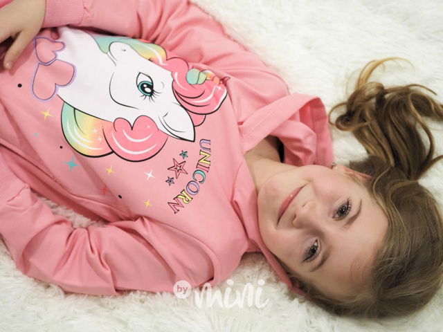 UNICORN mikina pink
