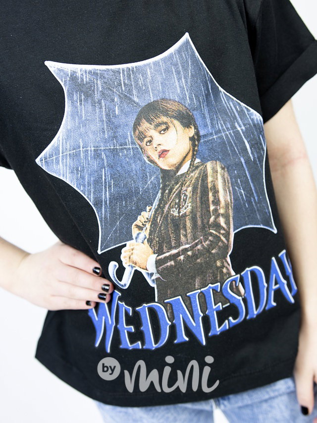 Triko WEDNESDAY umbrella černé