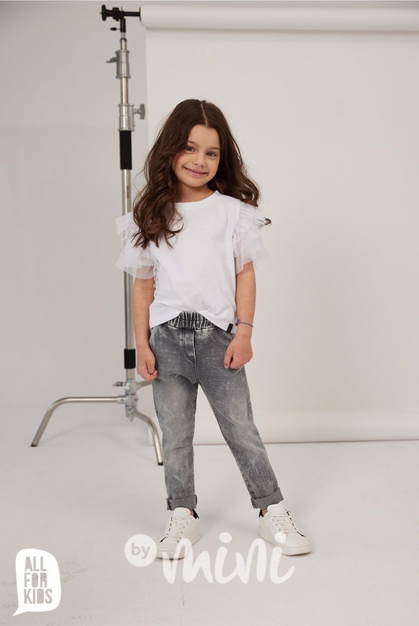 AFK blůzka s tylem bílá