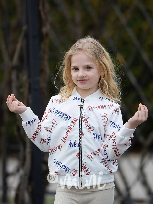 Wednesday mikina bílá