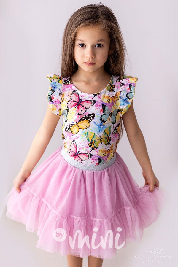 Candy pink maxi tutu sukně Lily Grey