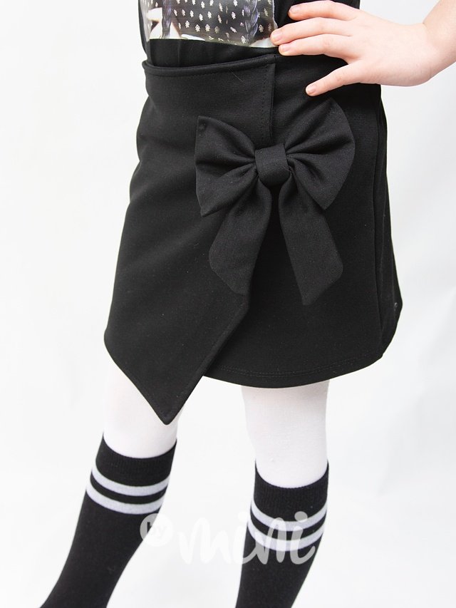 Černá sukně s mašlí