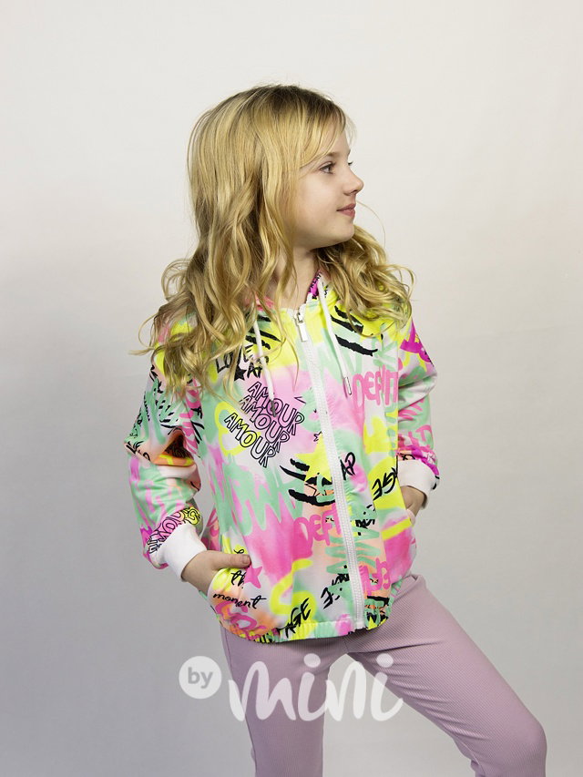 Graffitti mikina neon
