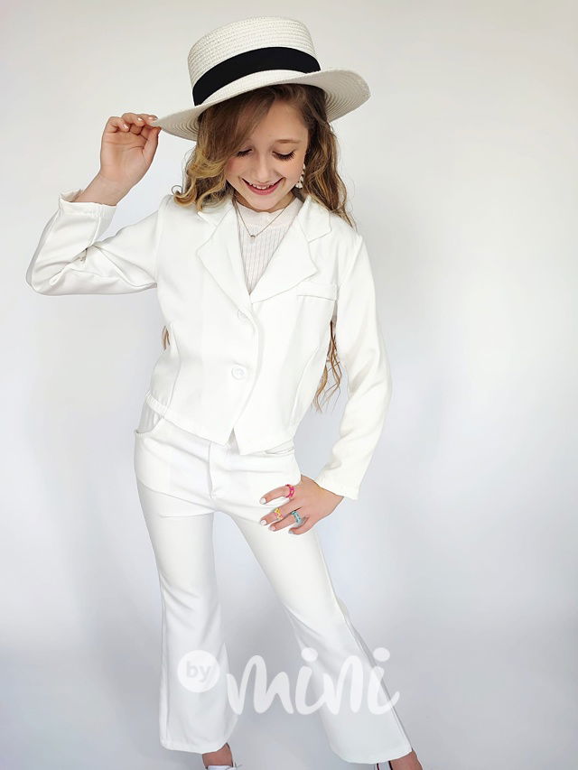 Bílé sako + kalhoty