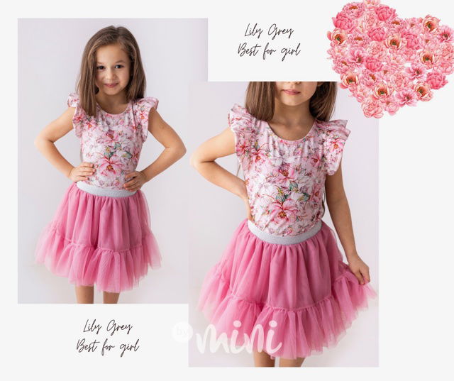 Lily Grey blůzka spring flowers