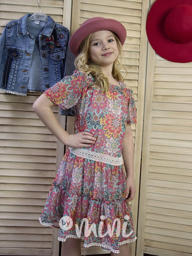 Boho šaty + jeans bunda
