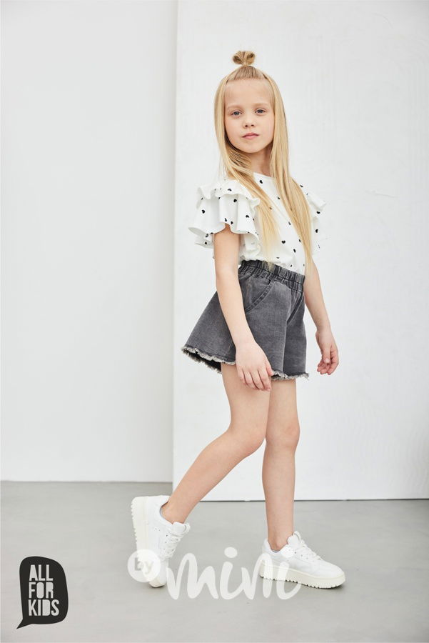 AFK denim kraťasy grafit