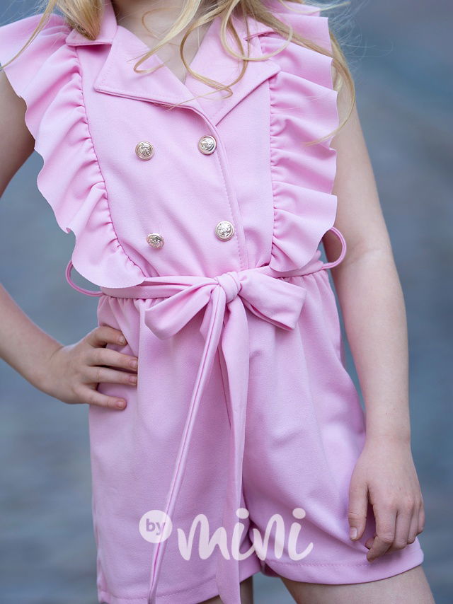 Volánkový overal barbie pink