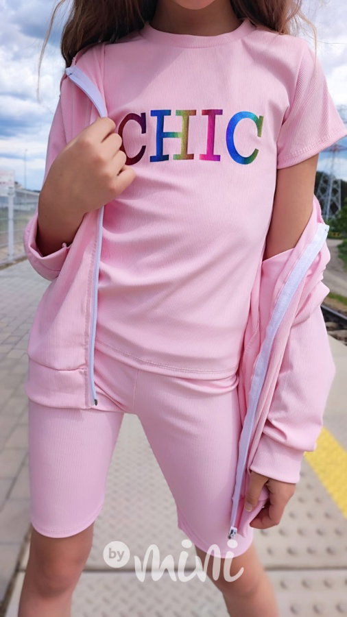 3-dílný CHIC komplet růžový