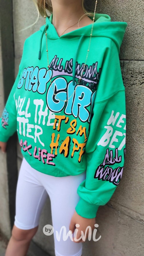 Mikina GIRL zelená