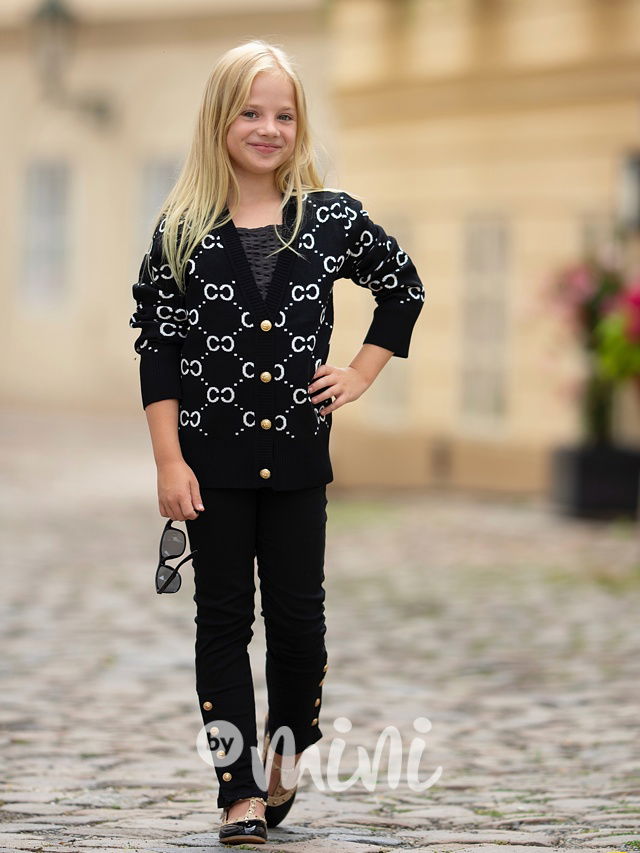 Coco propínací svetřík černý