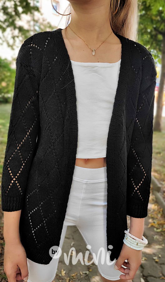 Černý kardigan