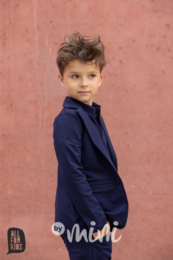 Bavlněné sako modré