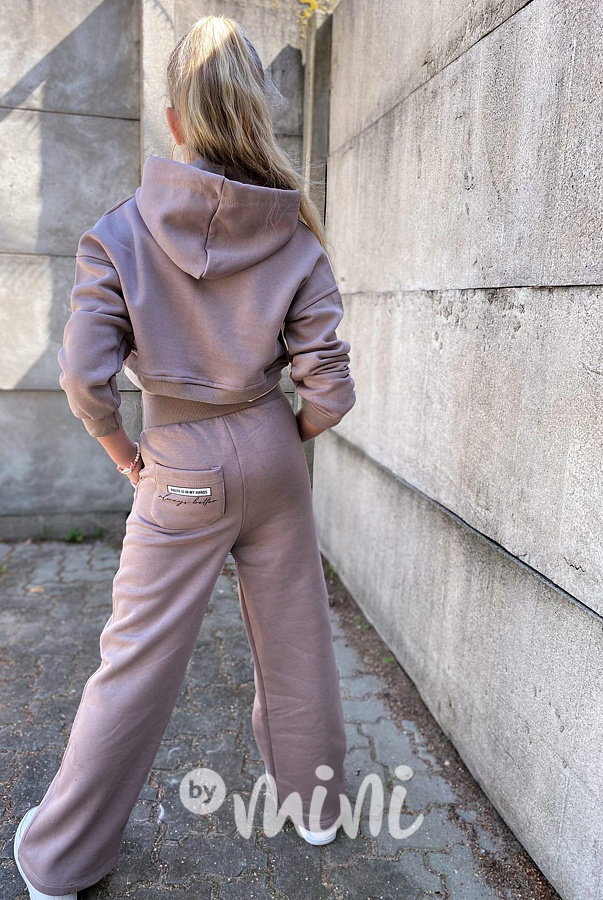 Teplý trojkomplet beige