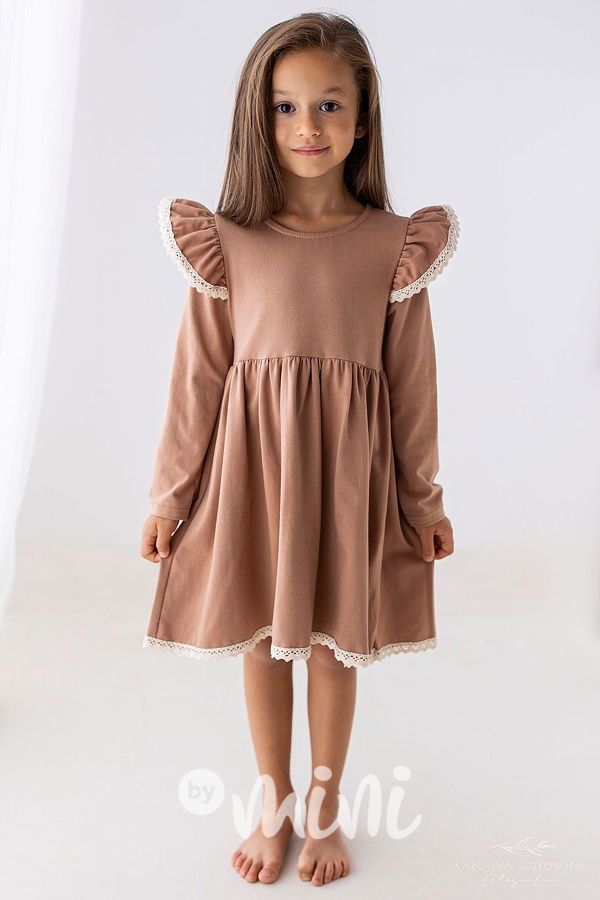 Boho romantic šaty beige