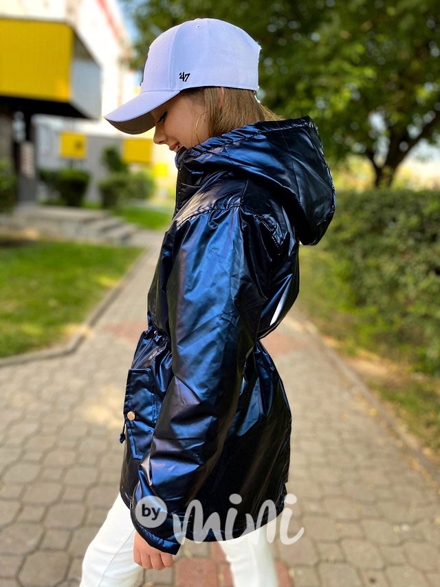 Metalická přechodová bunda blue
