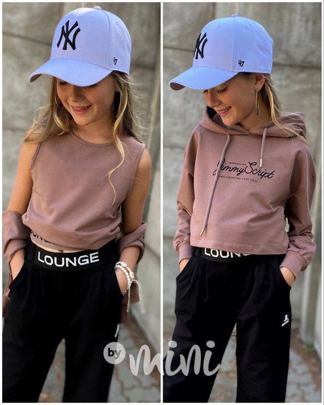 2v1 Lounge mikina + top chocolate