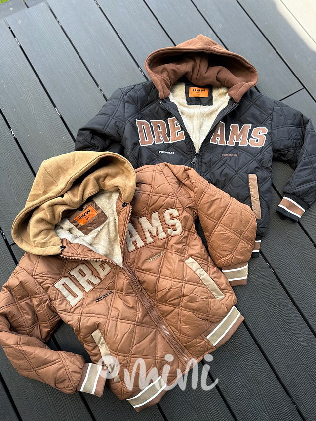 DREAM prošívaná teplá bomber bunda beige