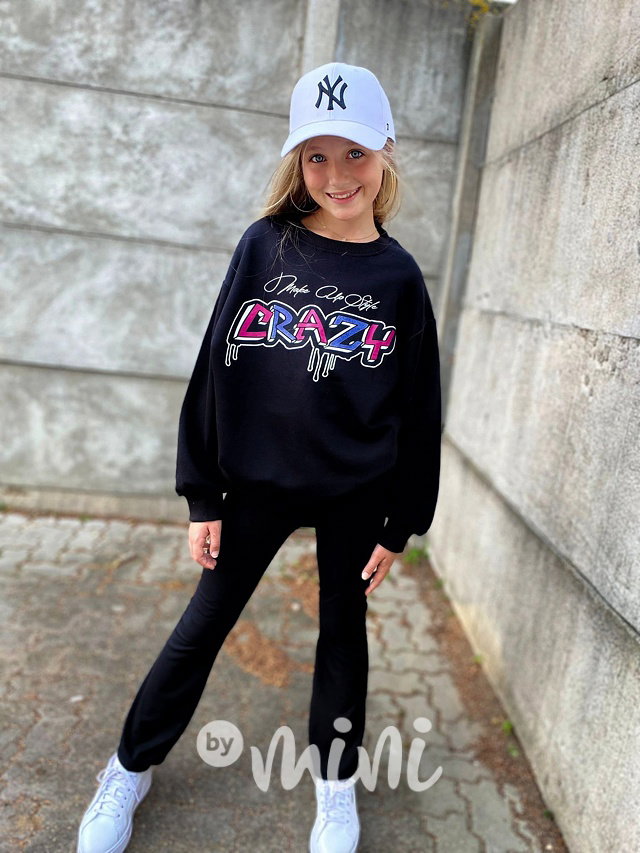 Crazy cats mikina black