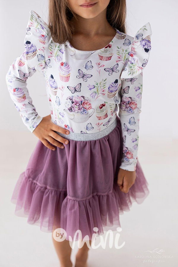 Pastel lila maxi tutu sukně Lily Grey