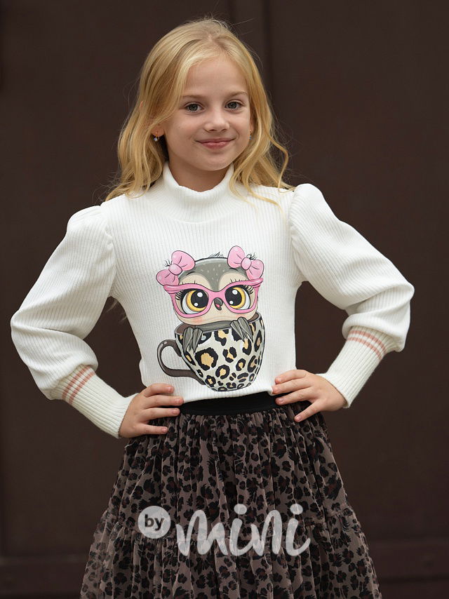 Teplá blůzka s náplety sovička