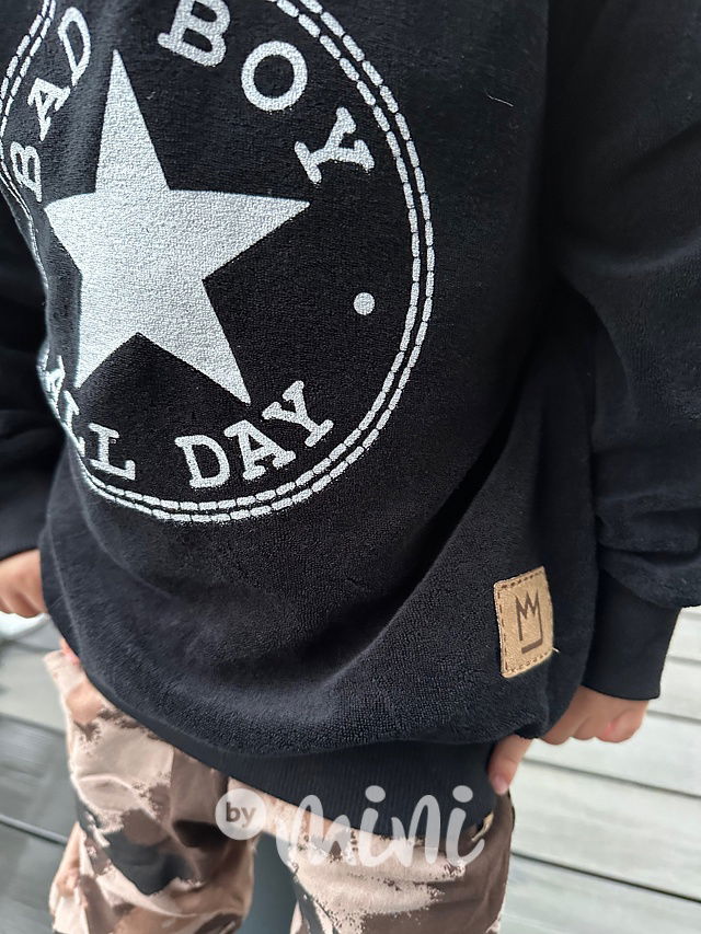 Bad boy froté mikina černá