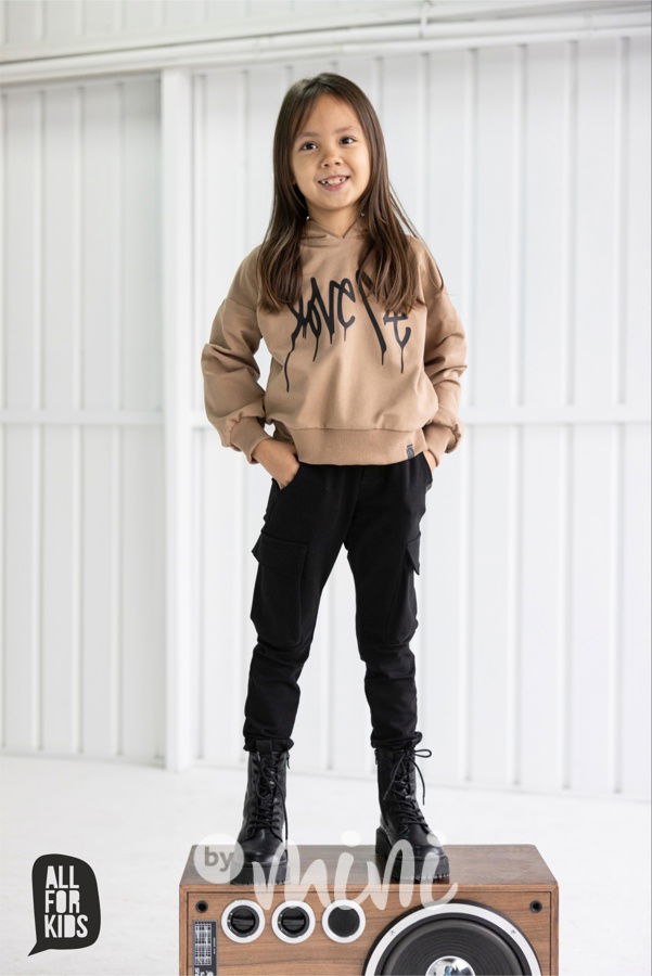 LOVE mikina béžová