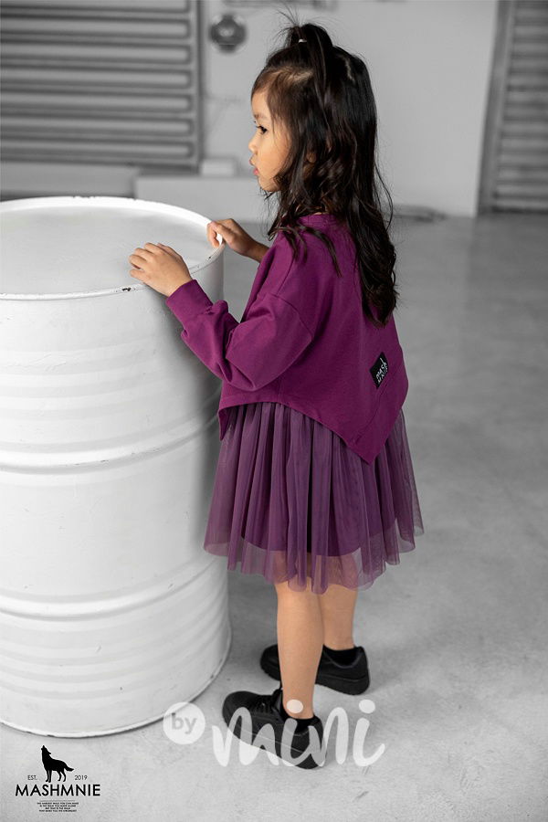 Mash Mnie šaty s tylem purple