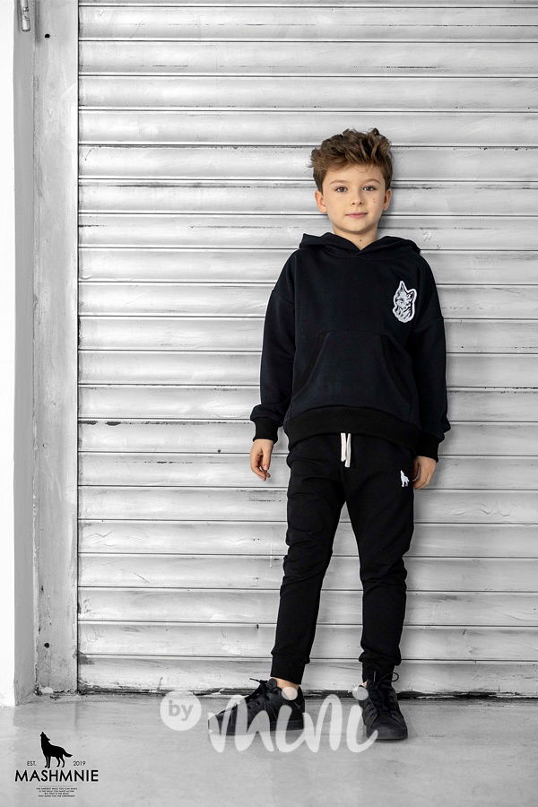 Mash Mnie hoodie mikina WOLF černá