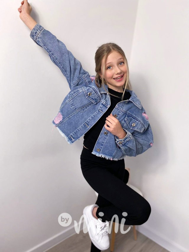 Pink ripped oversize jeans bunda