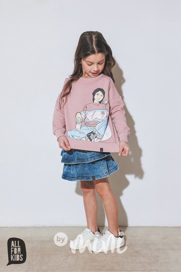 AFK soft denim sukně blue