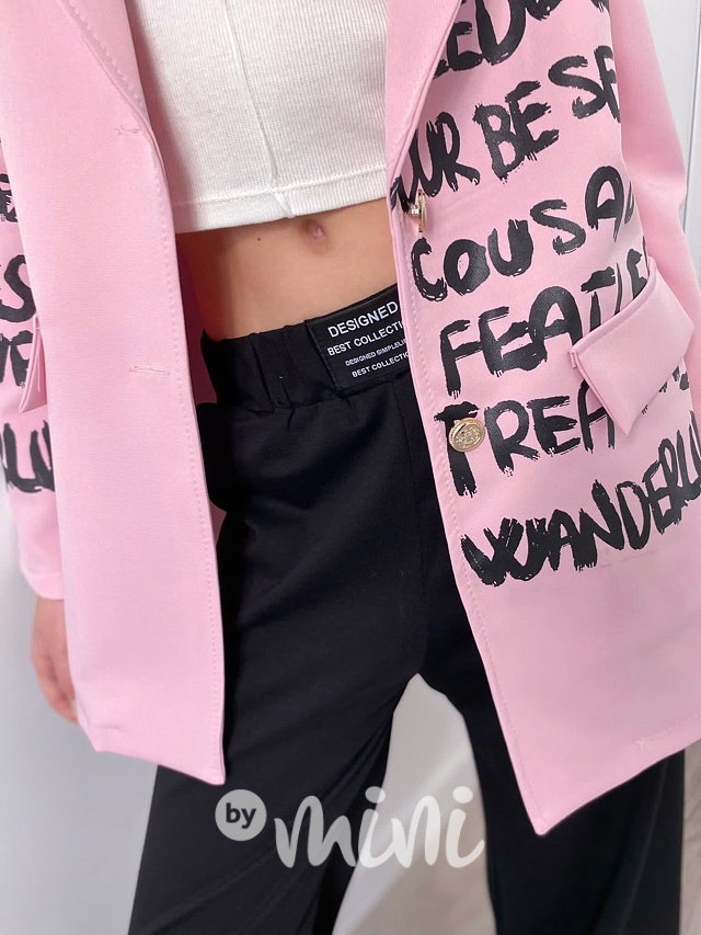 Fashion boyfriend sako růžové