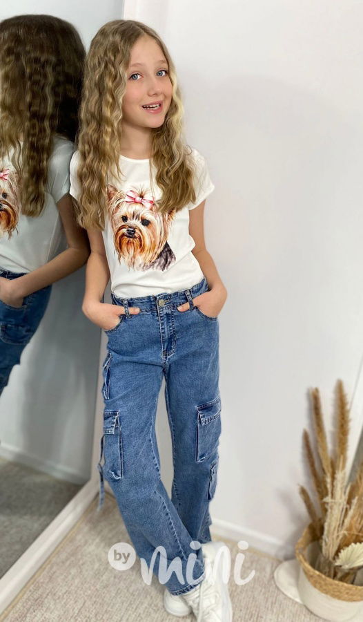 Cargo jeansy s kapsami