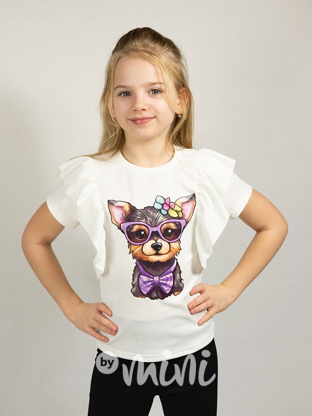 Bílá volánková blůzka fashionable