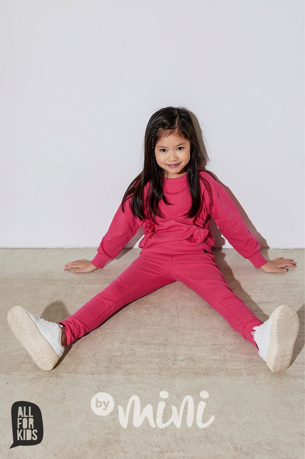 All for kids teplákovka s řasením malinová