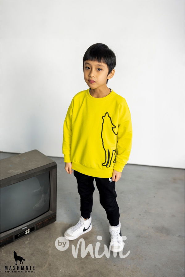 Mash Mnie sporty mikina WOLF lemon