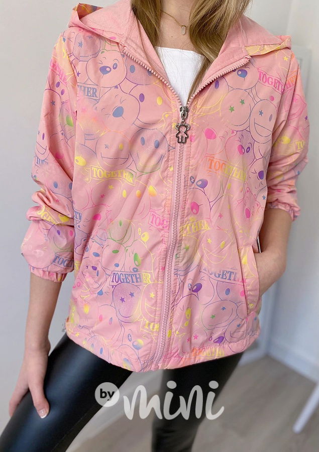 Smiley jarní větrovka pink