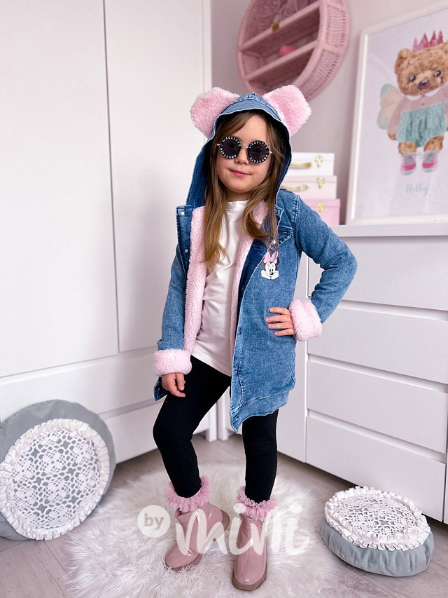 Teplý denim kabátek Minnie