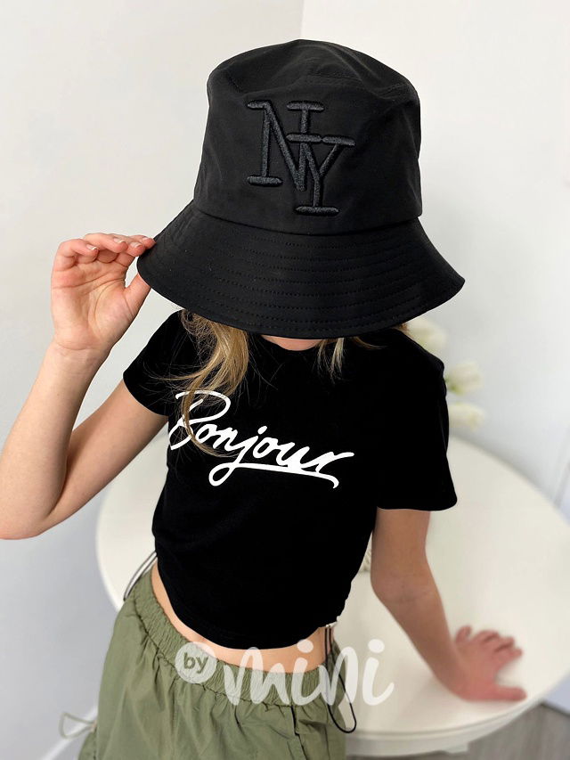 Bonjour triko na stahování černé