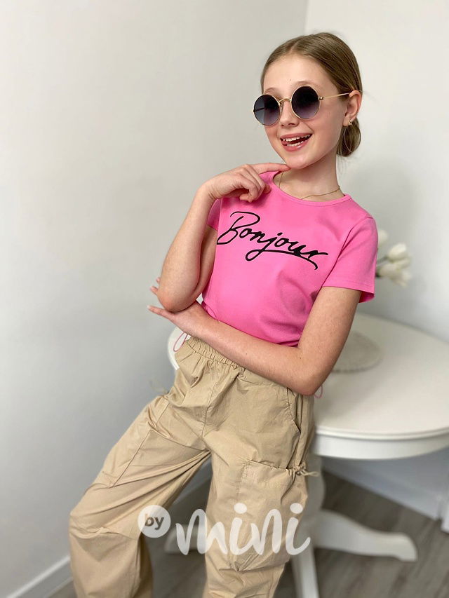 Bonjour triko na stahování pink