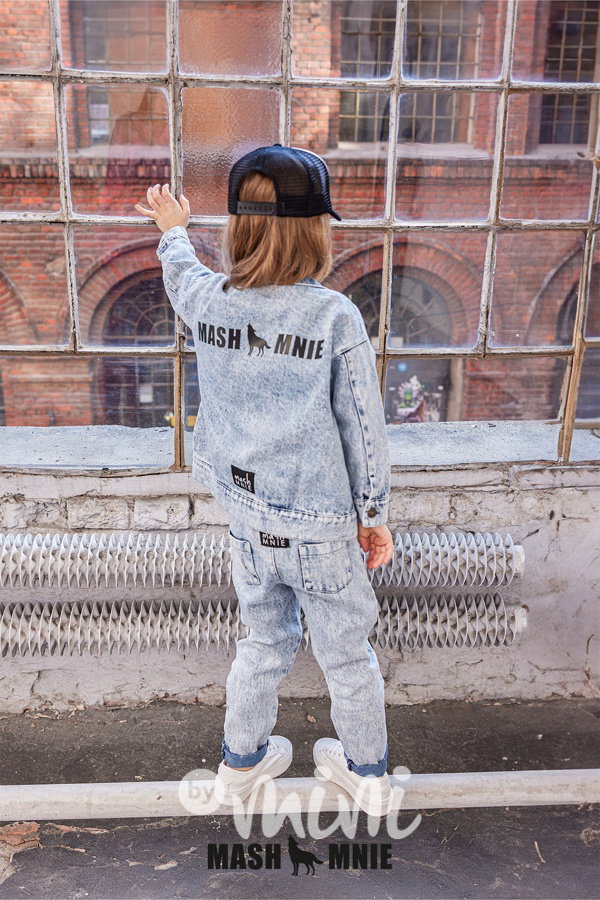 Mash Mnie WOLF blue denim bunda