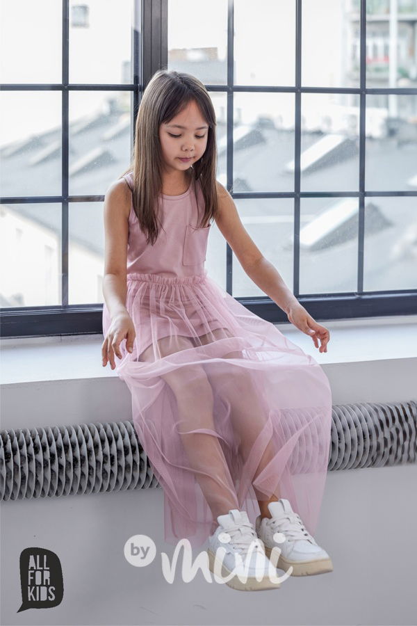 All for kids šaty s tylem pink