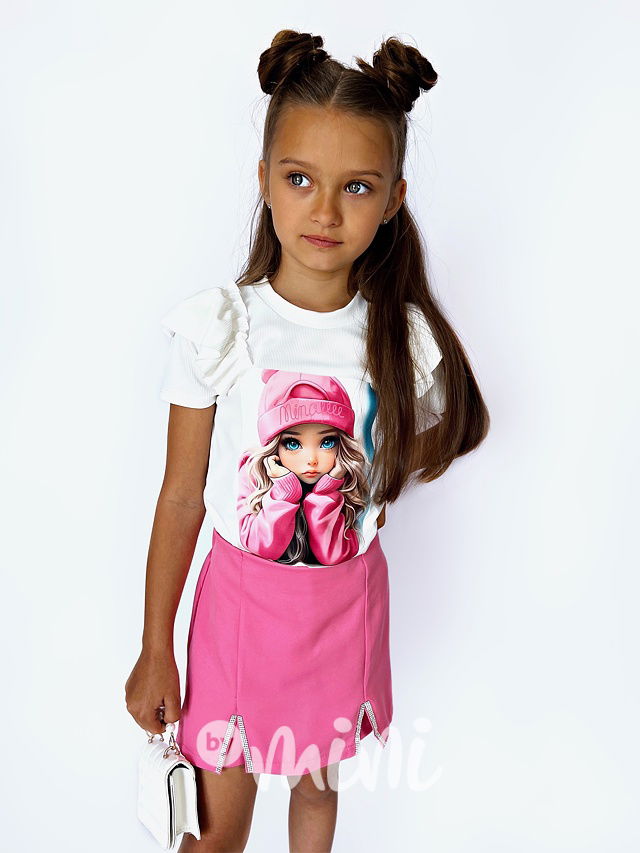 Sukňokraťasy + blůzka CUTIE pink