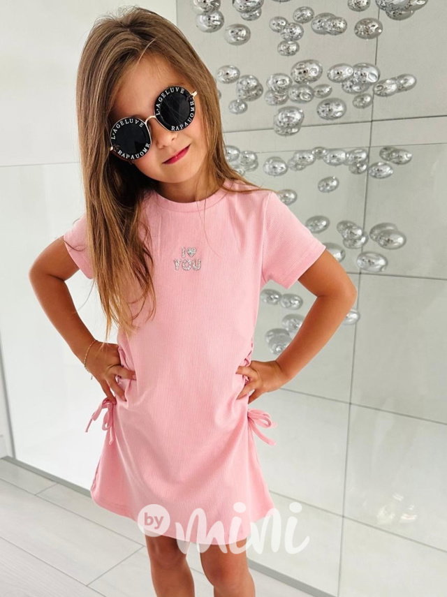 I LOVE YOU šaty light pink