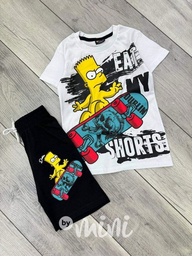 Bart Simpson letní set white/black