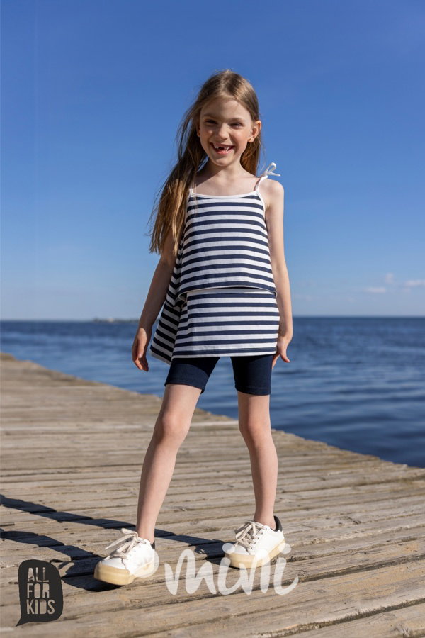 All for kids žebrované legínové kraťasy blue