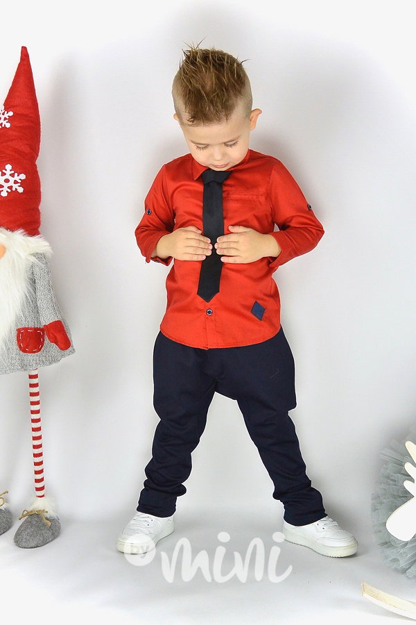 Červená košile + kravata