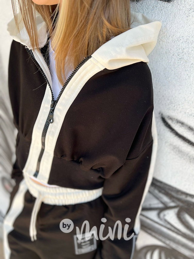 Crop mikina černá