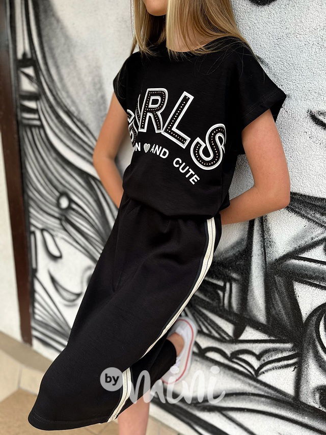 GIRLS blůzka + sukně black