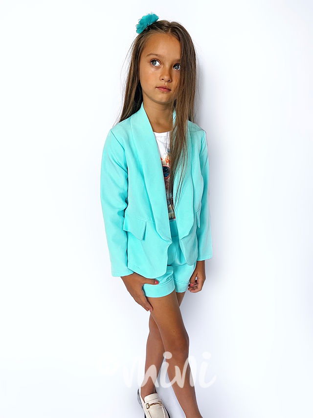 Společenský kostýmek tyrkys
